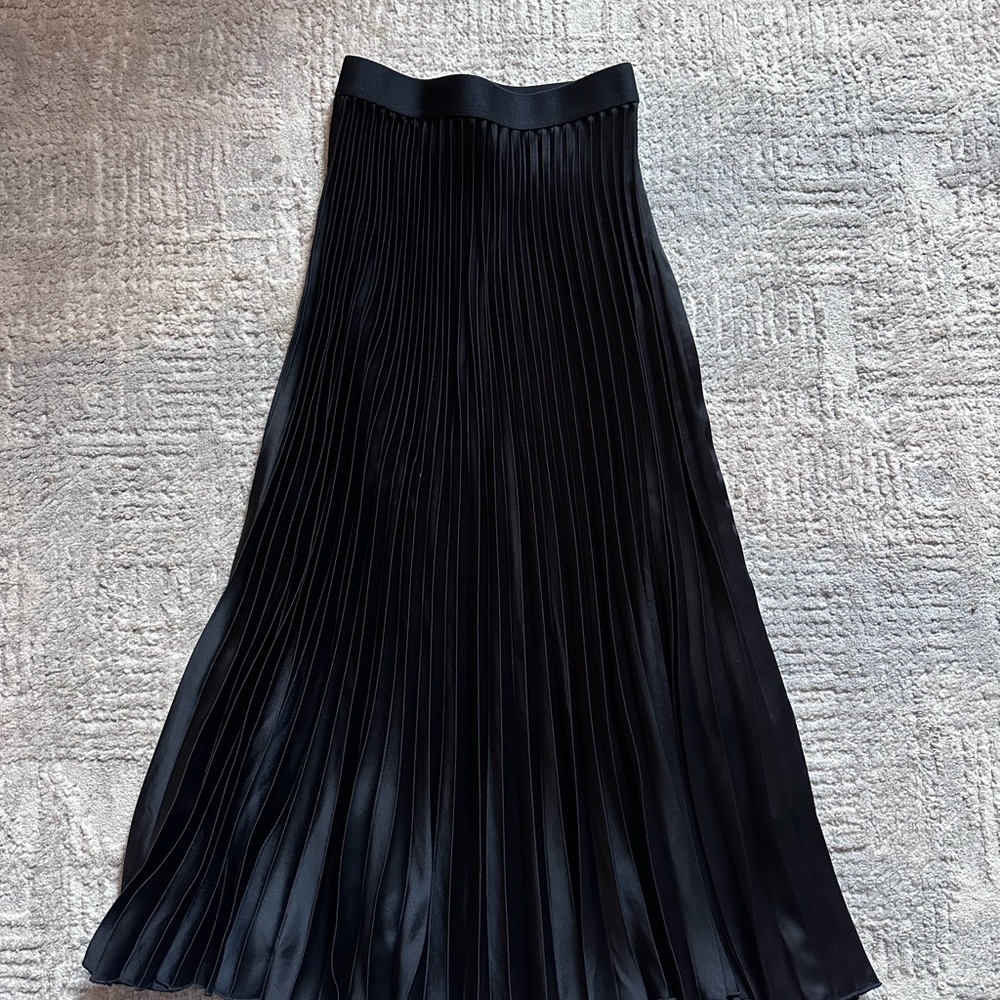 H&M Black Maxi Pleated Skirt